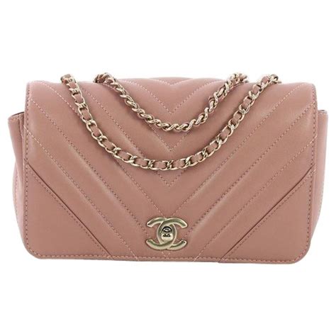 chanel metallic calfskin chevron small statement flap bag|Chanel handbags flap.